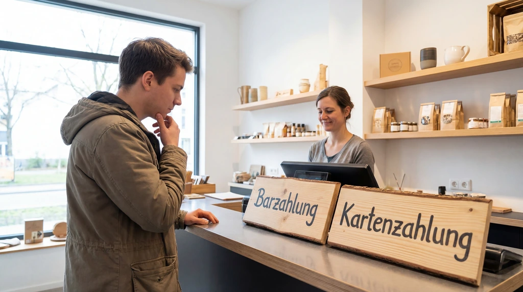 Entscheidungspunkt – bar oder mit Karte bezahlen